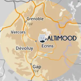 Mapa Gap Grenoble Alpes del Sur