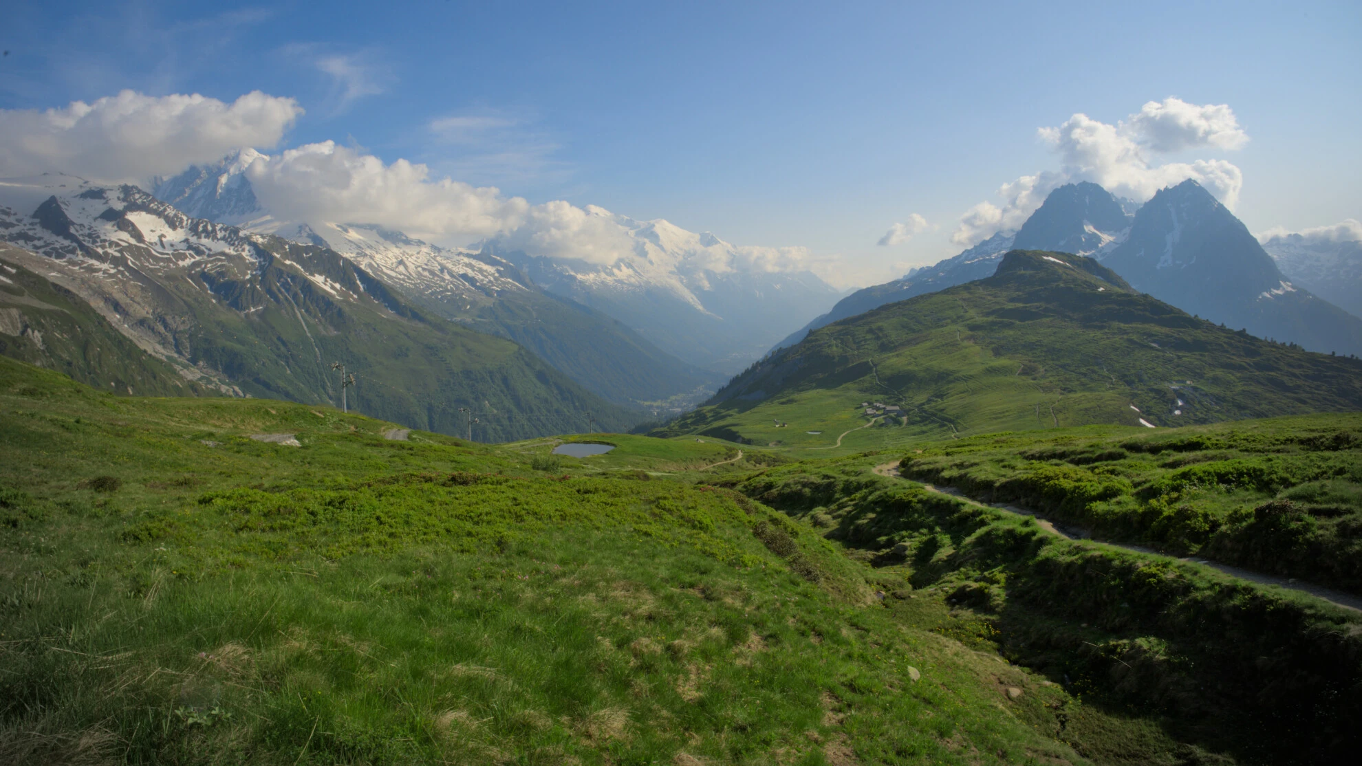 El Col de Balme: el Mont-Blanc reaparece enfrente