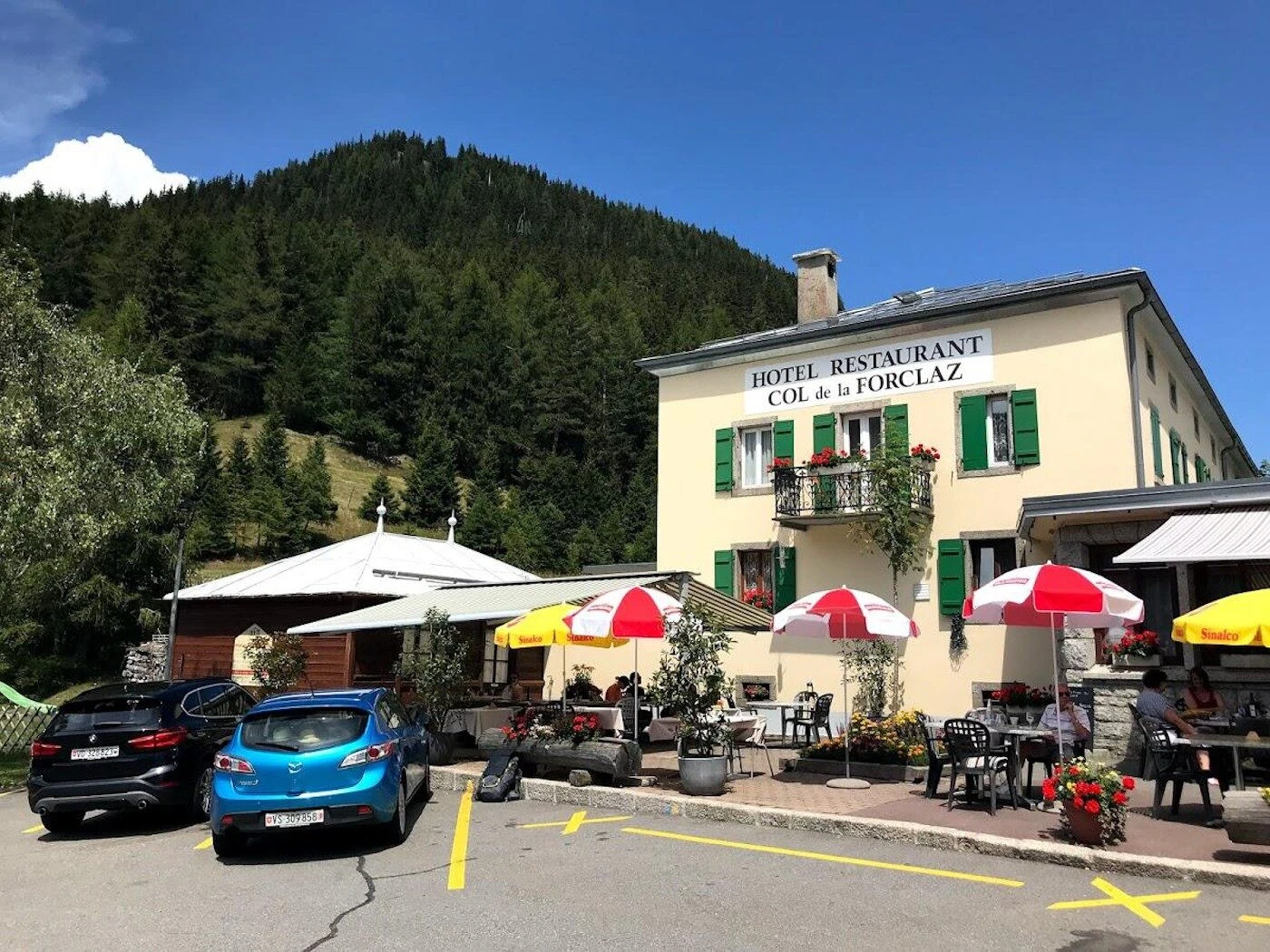 Hôtel du Col de la Forclaz, unión de las variantes Bovine y Arpette