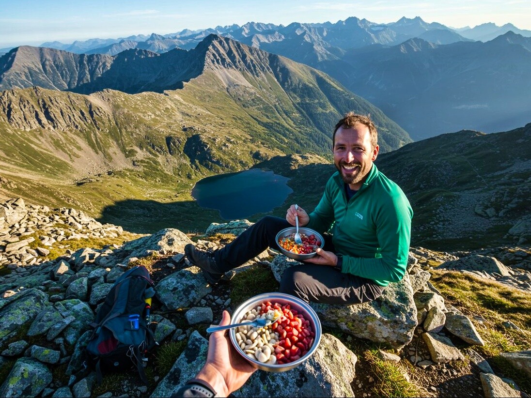 Comer en trekking