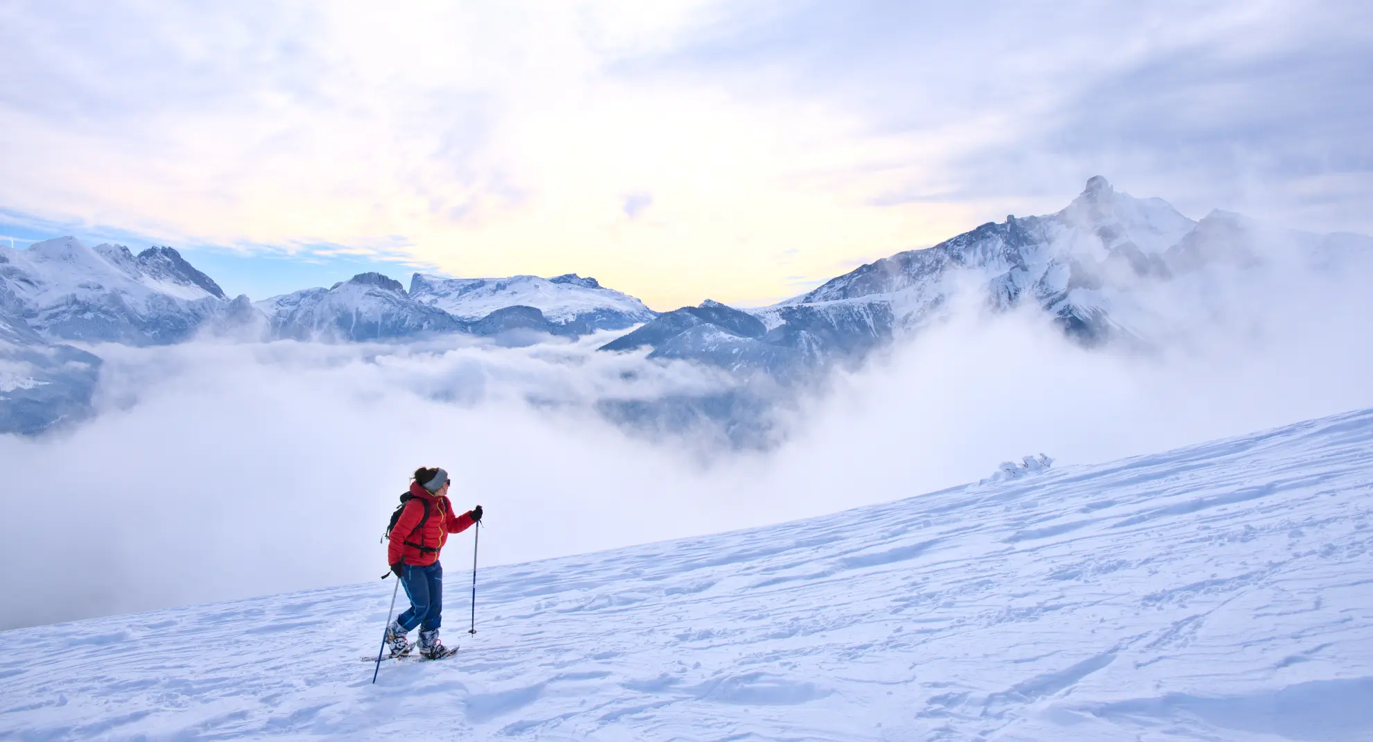 Raquetas de nieve en los Alpes del Sur