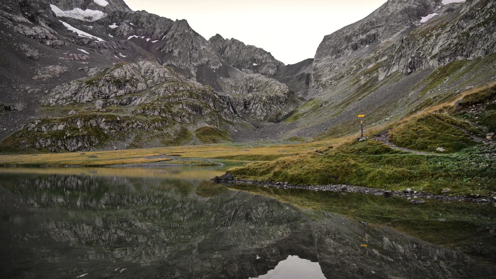Reflejos en el Lac de la Muzelle, ambiente otoñal