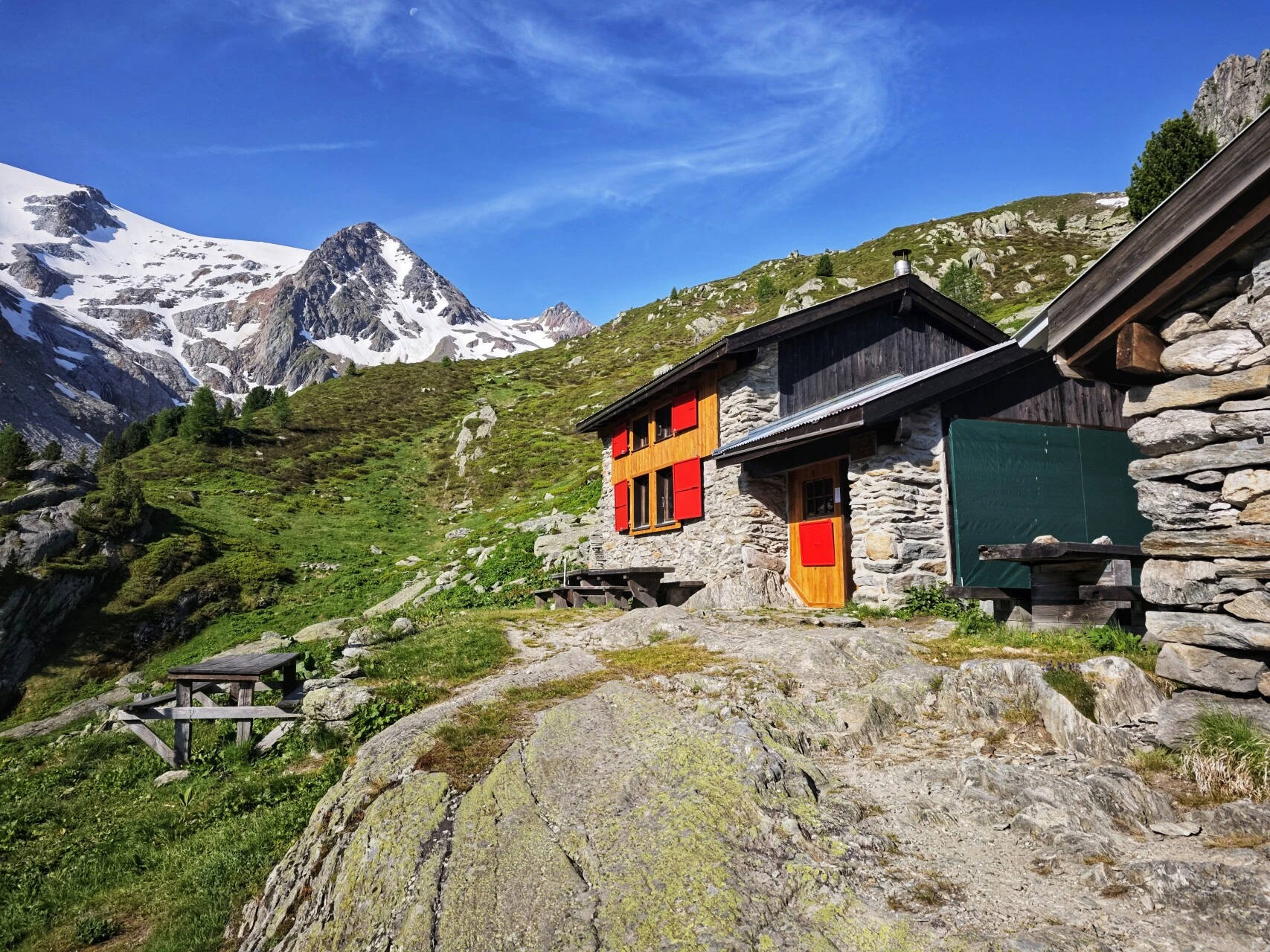 Cabaña de alpage en el Val d'Arpette, punto de partida de la etapa desde Champex